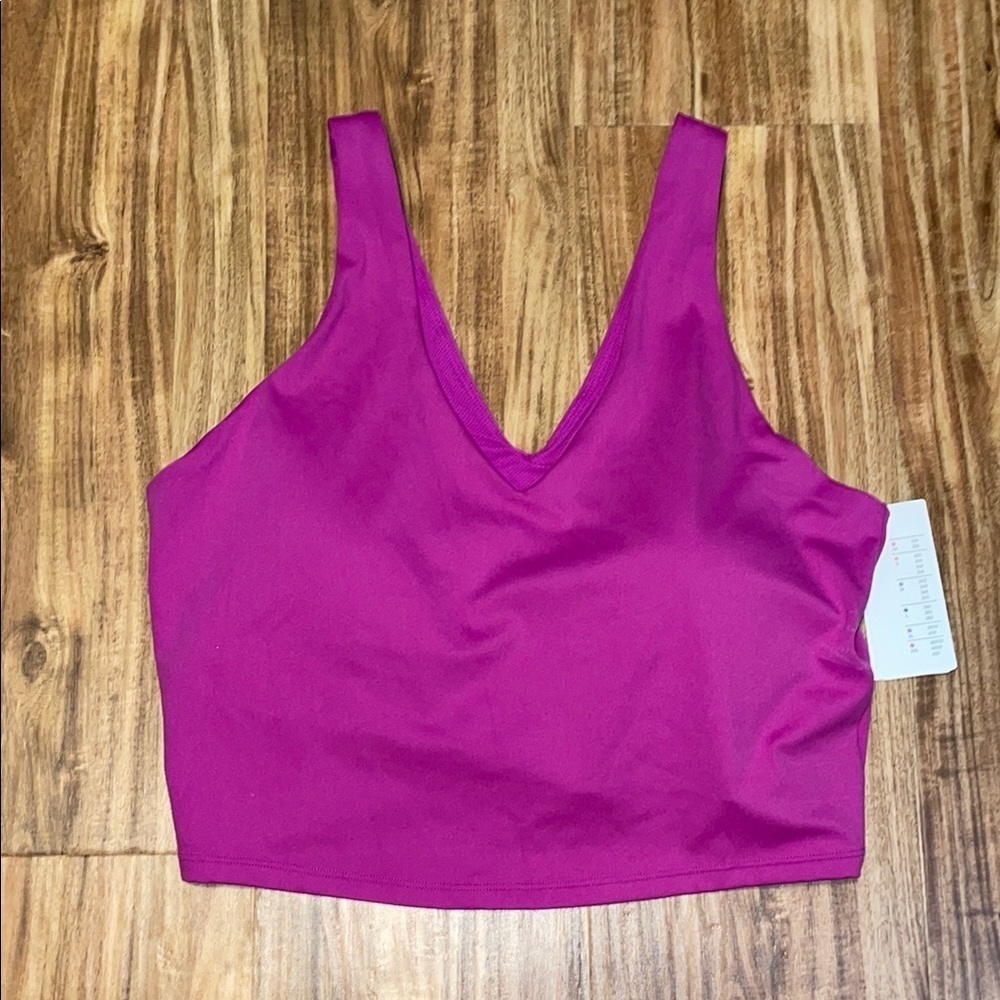 All in Motion women’s XL bra top flex vneck pink purple quick dry UPF NWT - Picture 2 of 12